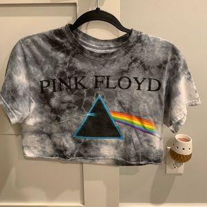 Cropped forever 21 pink floyd shirt